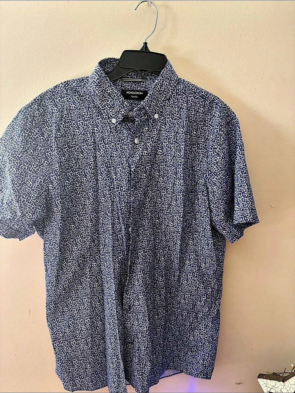 Nordstrom Men's Blue & White Abstract Button-Up